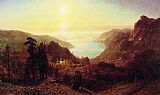 Albert Bierstadt Canvas Paintings - Donner Lake from the Summit